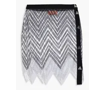 Crystal-embellished tulle mini skirt - Black