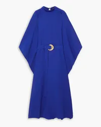 Taller Marmo El Sol belted crepe kaftan - Blue Blue