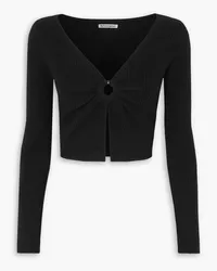 Reformation Narcisco cropped cutout cashmere-blend sweater - Black Black