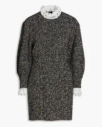 Sandro Metallic tweed mini dress - Black Black