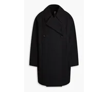 Double-breasted cotton-ripstop trench coat - Black