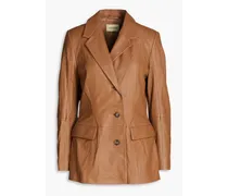 Stovset leather blazer - Brown