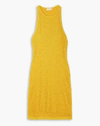 A.L.C. A C. - Senna crocheted cotton mini dress - Yellow Yellow