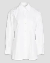 Vince Tie-detailed cotton-poplin shirt - White White