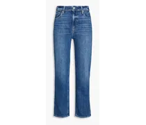 Sarah high-rise straight-leg jeans - Blue