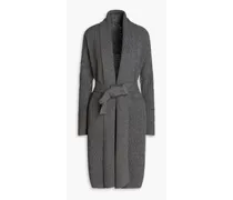 Cable-knit cashmere cardigan - Gray
