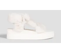 RED Valentino Faux fur platform sandals - White White