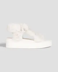 RED Valentino Faux fur platform sandals - White White