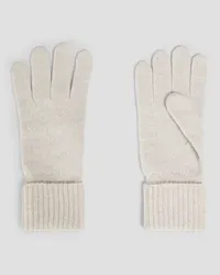 N.Peal Metallic cashmere-blend gloves - White White