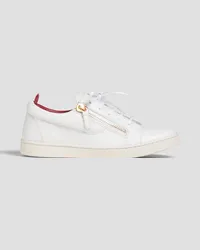 Giuseppe Zanotti Gail zip-detailed leather sneakers - White White