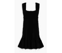 Mohair-blend bouclé dress - Black