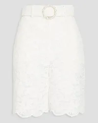 Zimmermann Belted corded lace shorts - White White