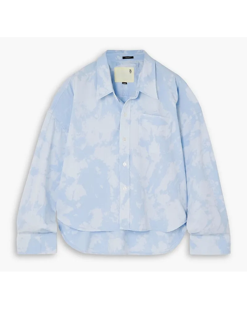 R13 Printed twill shirt - Blue Blue