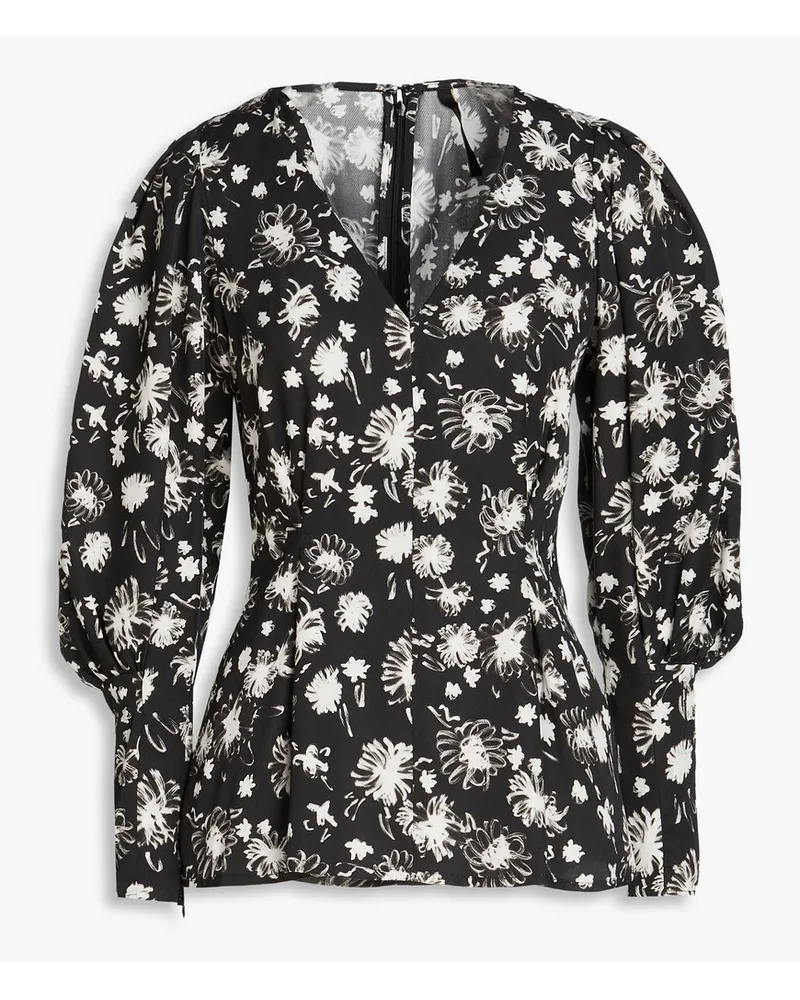 Mother of Pearl Rosie floral-print TENCEL™ Lyocell-twill top - Black Black