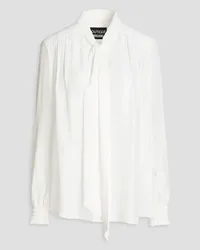 Moschino Pussy-bow satin blouse - White White