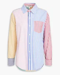 Alex Mill Wyatt striped cotton-poplin top - Blue Blue