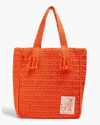 Zimmermann Crocheted cotton tote - Orange Orange