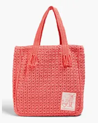 Zimmermann Crocheted cotton tote - Orange Orange