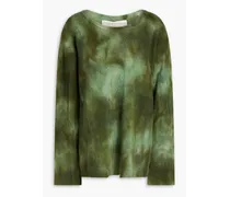 Bonfire tie-dyed merino wool and cashmere-blend sweater - Green