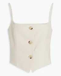 Helmut Lang Cropped twill top - Neutral Neutral