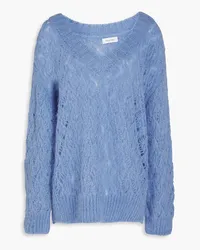 NAADAM Oversized open-knit sweater - Blue Blue