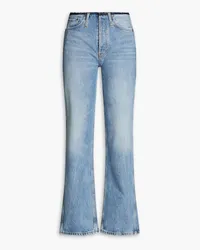 RE/DONE Faded high-rise straight-leg jeans - Blue Blue