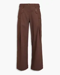 REJINA PYO Aaron pleated high-rise wide-leg jeans - Brown Brown