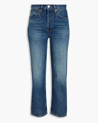 RE/DONE 70s cropped high-rise slim-leg jeans - Blue Blue