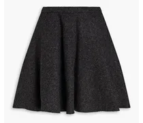 Brushed wool-felt mini skirt - Gray