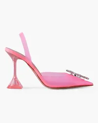 Amina Muaddi Begum crystal-embellished PVC slingback pumps - Pink Pink