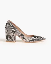 Stuart Weitzman Ave 75 snake-effect leather pumps - Animal print Animal