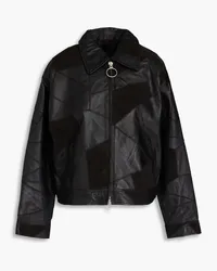 MUUBAA Benny patchwork suede and leather jacket - Black Black