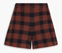 Checked tweed shorts - Blue