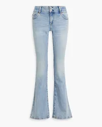 Alice + Olivia Alice Olivia - Stacey faded low-rise flared jeans - Blue Blue