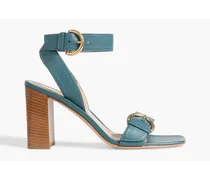 Gianvito Rossi Harper 85 buckled leather sandals - Blue Blue
