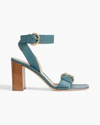 Gianvito Rossi Harper 85 buckled leather sandals - Blue Blue