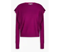 Ruffled cashmere sweater - Purple