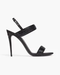 Dolce & Gabbana Crystal-embellished satin sandals - Black Black