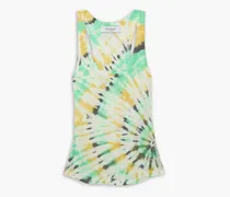Tie-dyed cotton-jersey tank - Green