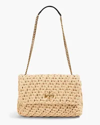 Tory Burch Kira crochet straw shoulder bag - Neutral Neutral