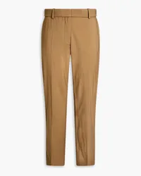 Joseph Coleman cropped wool-blend twill slim-leg pants - Brown Brown