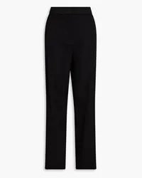 Balmain Satin-trimmed wool tapered pants - Black Black