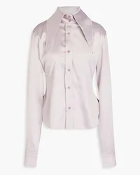 16ARLINGTON Ione satin shirt - Purple Purple