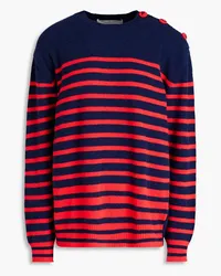 Philosophy Di Lorenzo Serafini Striped wool and cashmere-blend sweater - Blue Blue