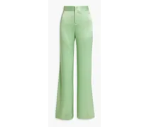 Alice Olivia - Deanna satin-crepe bootcut pants - Green