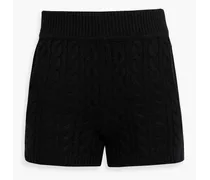 Pierce cable-knit cashmere shorts - Black