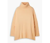 Oversized cashmere turtleneck sweater - Orange