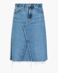 Frame Denim Frayed denim skirt - Blue Blue