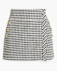 Derek Lam Wrap-effect button-detailed bouclé-tweed shorts - Black Black