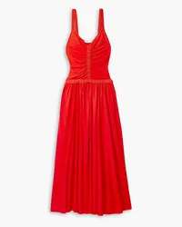 Proenza Schouler Ruched jersey-crepe dress - Red Red